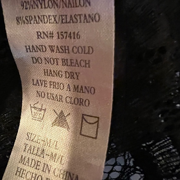 BLACK LACEY INSERTS BODY SUIT “NEW MIX” SIZE M -L - Picture 6 of 9